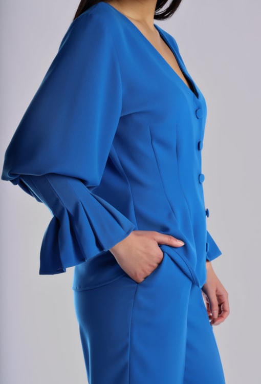 Camisa Punho Plissado